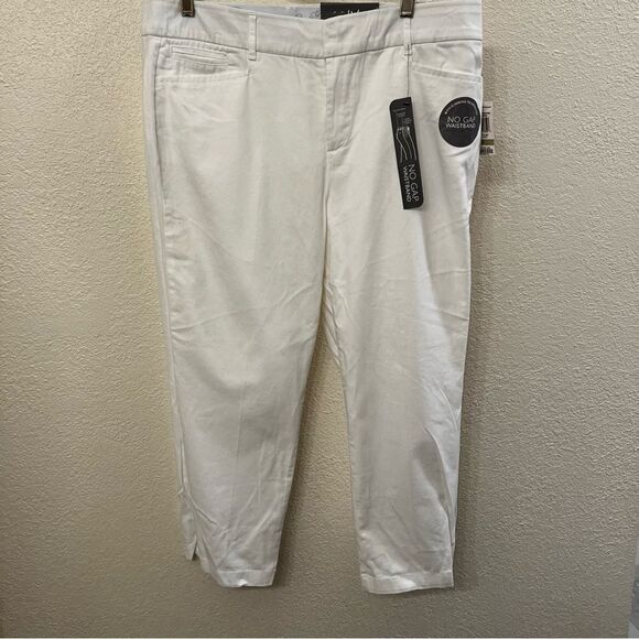 JM No Gap Waistband White Slacks NWT (Size 12) - Picture 1 of 4